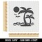Palm Tree Tropical Island Sun Waves Wall Cookie DIY Craft Reusable Stencil